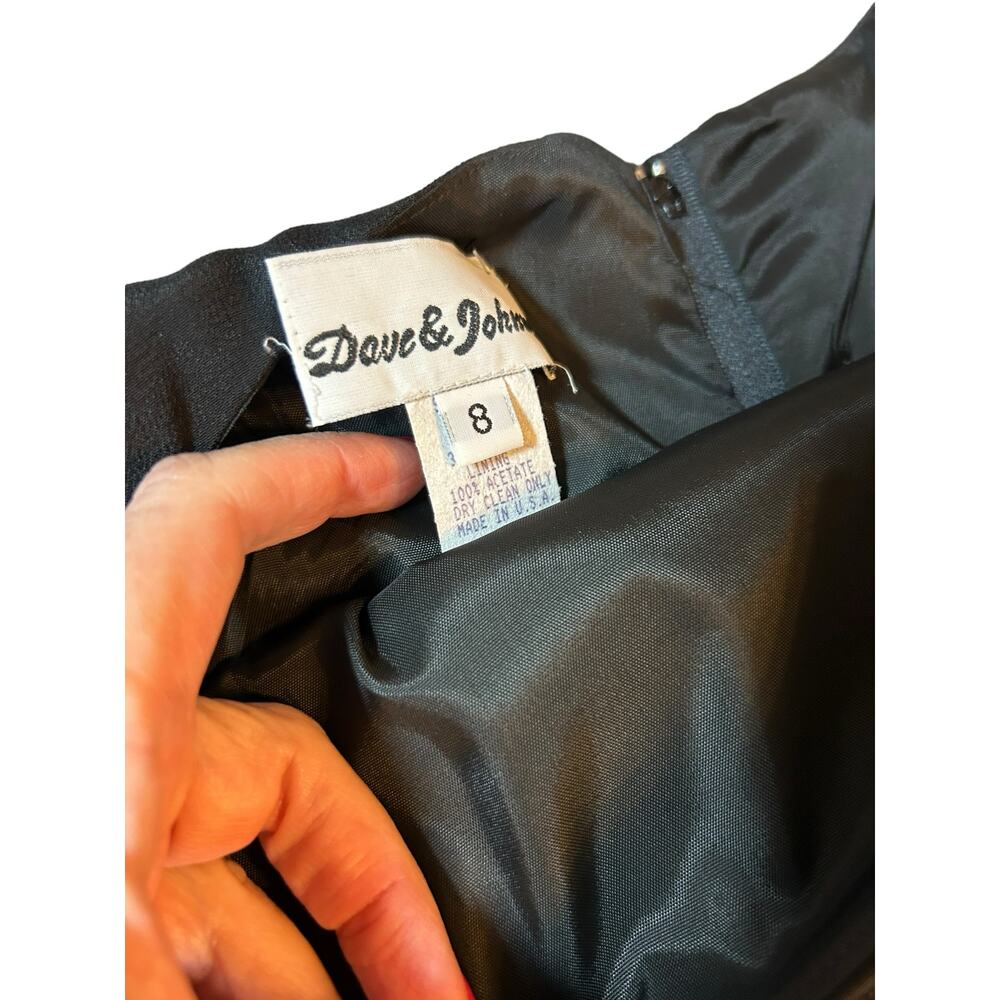 NWT Vintage Dave and Johnny Black Formal Dress - Size 8 - Picture 7 of 13